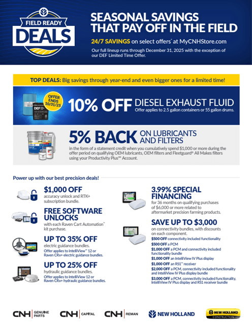 Seasonal Savings that pay off in the field page 1